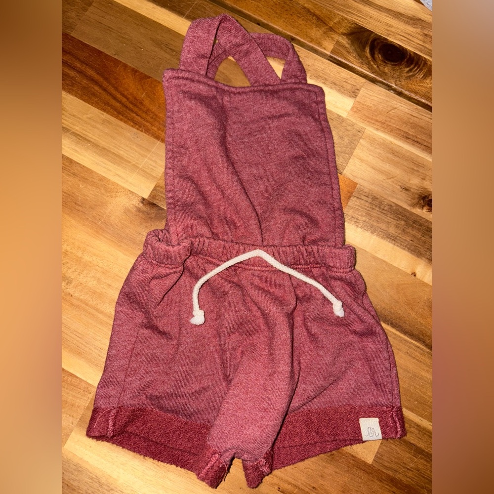 Lulu + Roo • Overall Shorties • Maroon